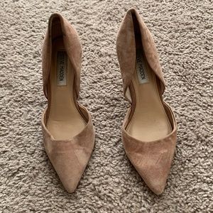Steve Madden size 6 pink/nude velvet heels